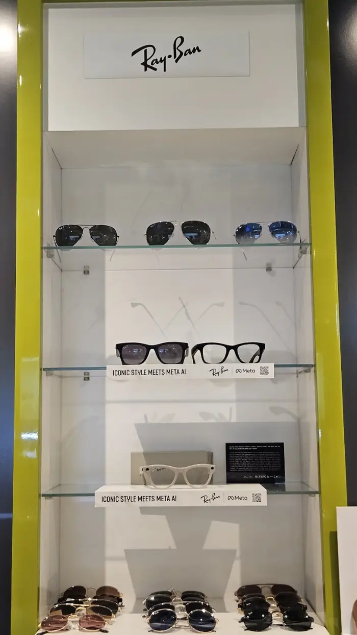 Lit glass cabinet of premium frames
