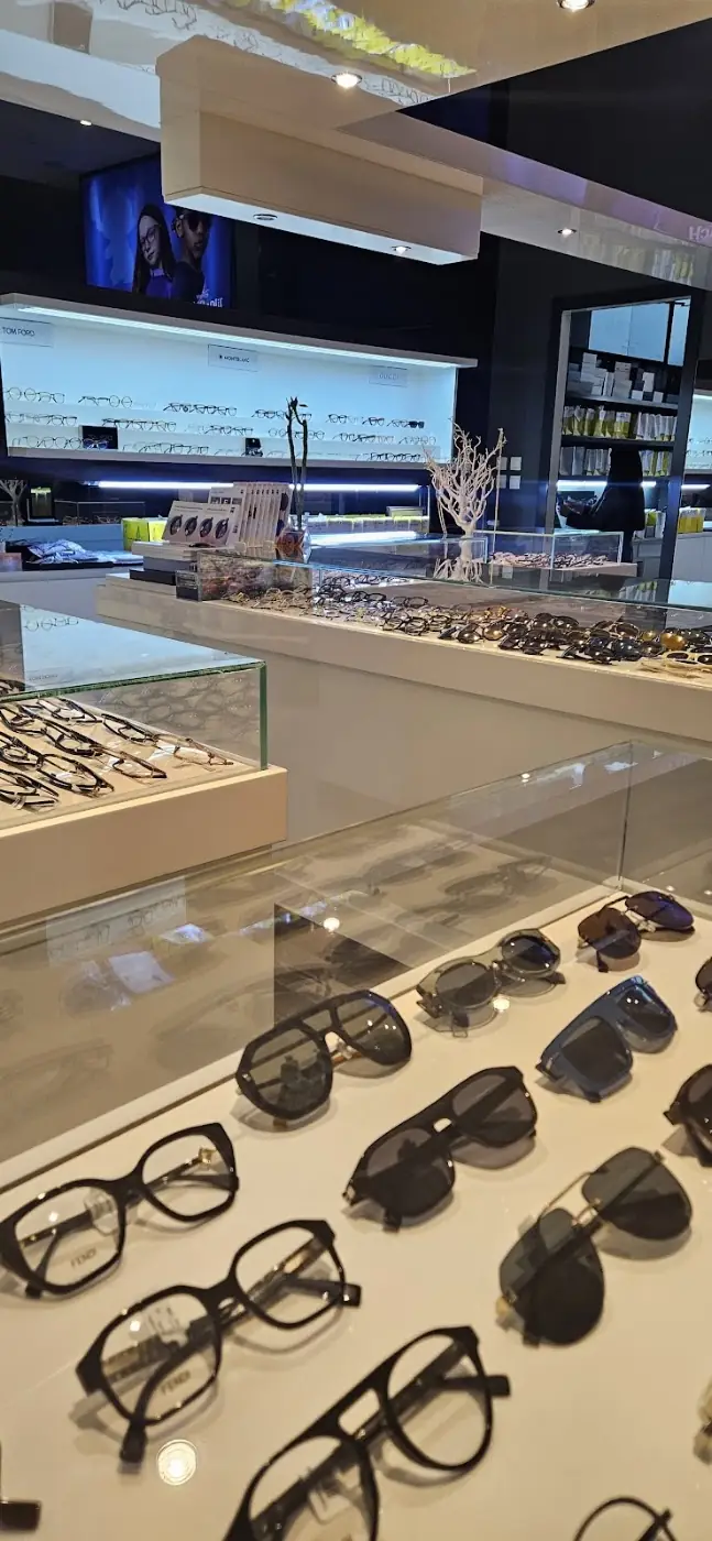 The service counter at Lunettes